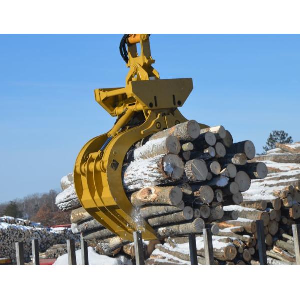 360 degree rotation wood graple log graple rotary hydraulic timber motor cylinder grab stone graple for PC60 ZX230 R200