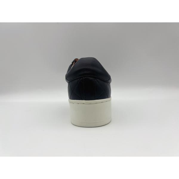 Leisure Womens Flat Leather Shoes With White Non Slip Rubber Outsole