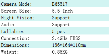 5.5 Inch 1080p Baby Monitor with Pan-Tilt Night Vision and Two-Way Audio