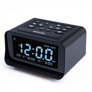 China Rechargeable Digital Alarm Clock Radio Portable With Temperature Sensor wholesale