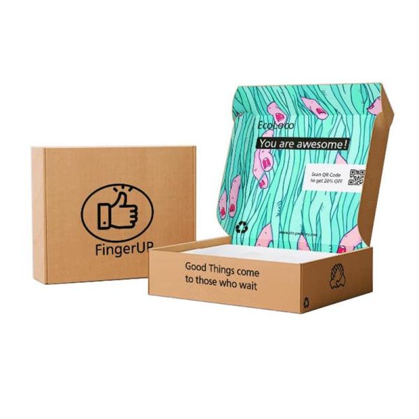 Matt Lamination Corrugated Packaging Box Flute Paper Folding Cardboard Boxes