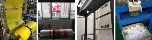 China supplier manufacturing custom printed safety white transparent jumbo plastic garbage packaging asbestos waste bag