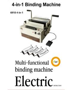 China Comb Coil Strip Punching Binding Machine Office 4 In 1 Wire 3:1 2:1 Muti Functional wholesale