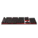 Red Backlit Waterproof Mechanical Gaming Keyboard With Adjustable Brightness