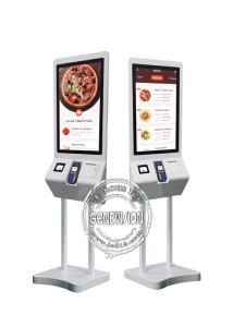 Mcdonald's Self Service Kiosk 27 Inch Android Touch Screen With POS Machine Printer Scanner