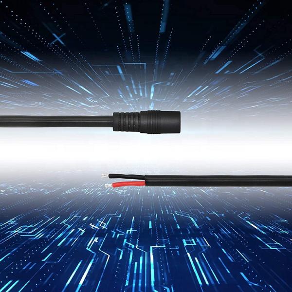 CUSTOM DC Supply Input Jack 2.1x5.5mm Male Female Socket Barrel Connector to Open DC Pigtail Power Cable