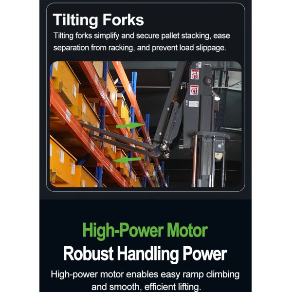 Sinolift CQDX15 CQDX20 Pedestrian Scissors Electric Reach Stacker