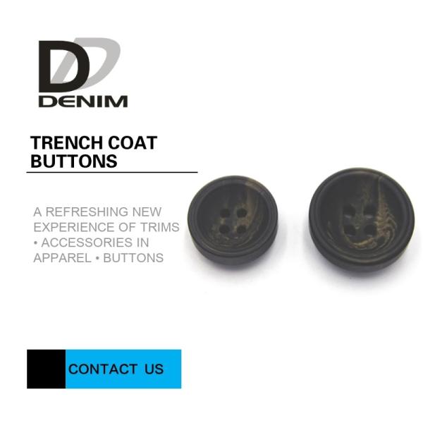 Quality Concave Surface Trench Coat Buttons Diverse Design With Strong Simulation for sale