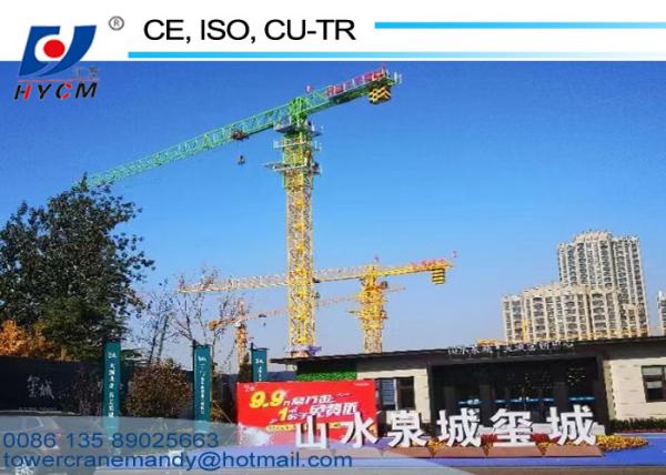 Quality 40m Freestanding Height Topless Tower Cranes QTP80(5515) Model Tower Crane 6tons Block Mast Section Self Climbing Crane for sale
