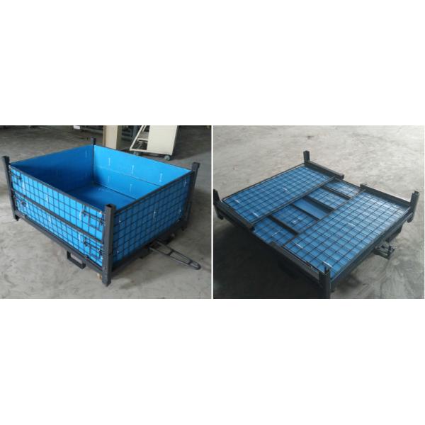 A50: Stackable and Foldable Storage Steel Wire Mesh Pallet Cage work bin wire mesh pallet container
