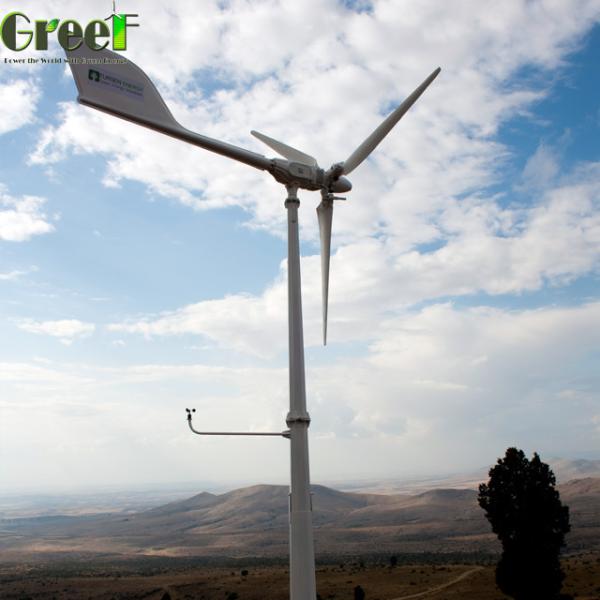 Quality 5kw High Output Low Speed Start Up Pitch Control Hybrid Wind Turbine for sale