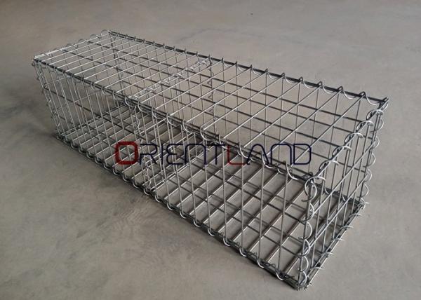 Quality Hot Dipped Galvanized Welded Gabion Baskets Aperture 5cm×10cm Size 1m×0.3m×0.3m for sale