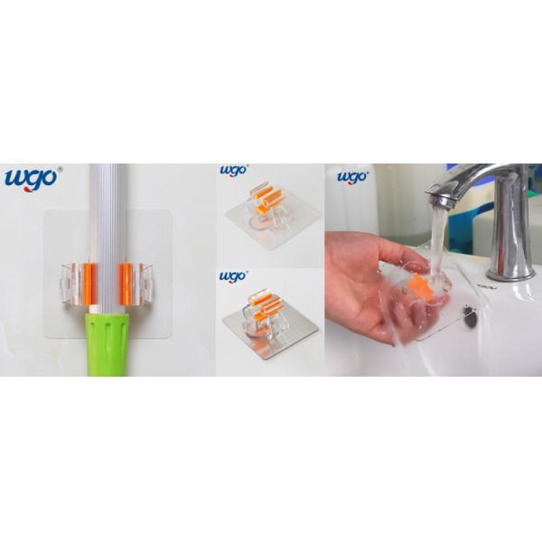 Self Adhesive Cleaning Products Holder Washable And Reusable Damage Free Wall Mount Grippers