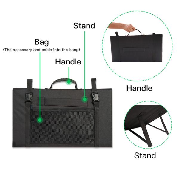 Customized Portable Foldable Solar Panel Charger Pack Outdoor Power Supply 0.1785 Efficiency