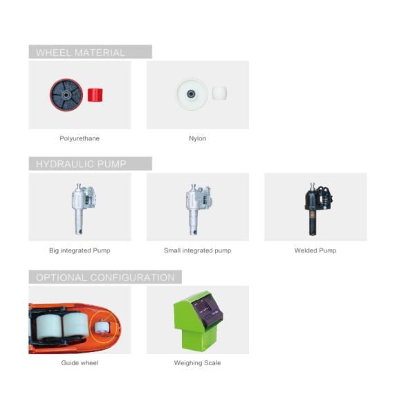 2T 2000kg 4409lb Hand pallet truck with guide wheel Manual pallet jack can be customized