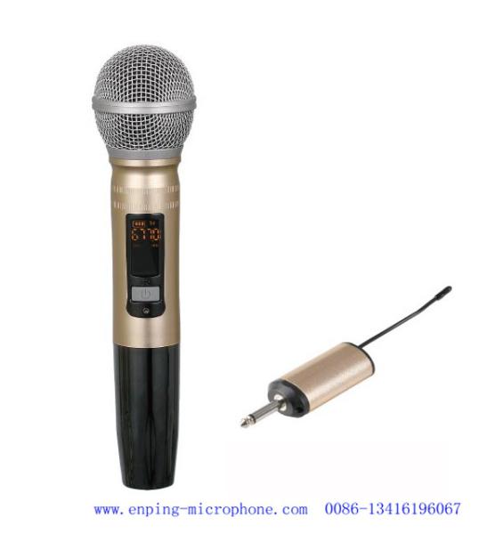Quality C13 / rechargeable professional universal mini multi-channel UHF wireless microphone  with one handheld & 6.35mm plug for sale