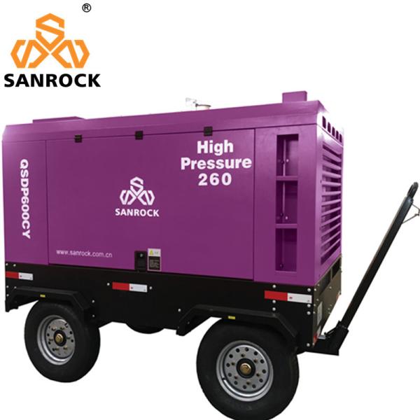 162KW Diesel Engine Air Compressor With Wheels Mining Screw Air Compressor Machine