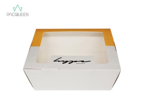 Quality Cookie Paper Takeaway Boxes Water Resistant For Muffins And Pastry Dessert Packaging for sale
