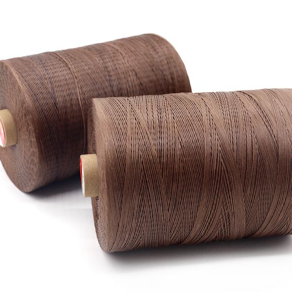 Black 0.6mm 1mm 100% Polyester Flat Waxed Braided Thread for Leatherware Waterproof