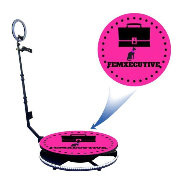 Metal Automatic 360 Photo Booth Ring Light Spinner Adjustable Speed