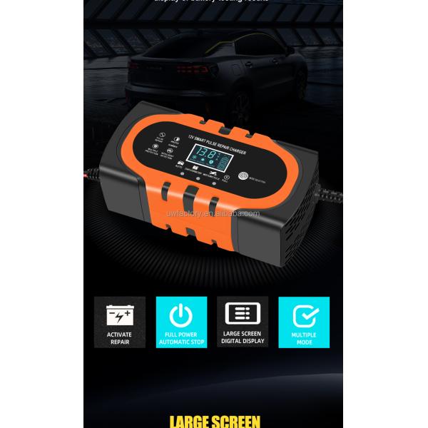 Electric Vehicle 12V 150Ah 12v15A 20A 30A Automatic 7Stage Car Battery Charger for Lead Acid Batteries