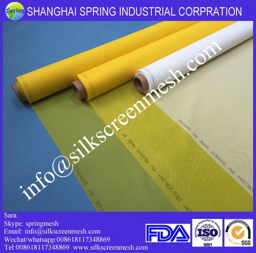 screen printing fabric mesh 68T white/yellow polyester printing mesh for screen