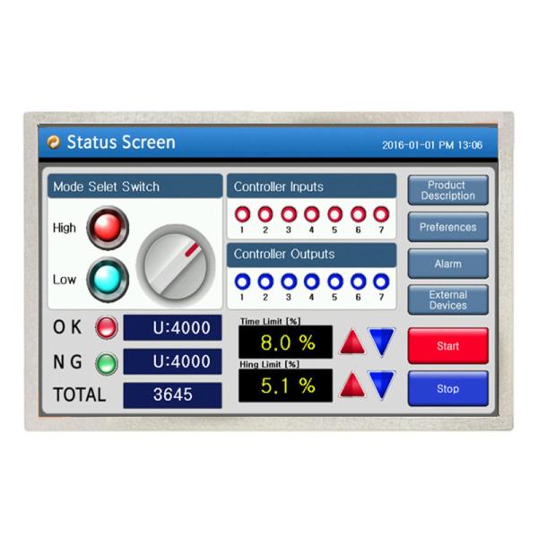 8 Bits LVDS Industrial TFT Display 10.1 Inch RGB 1280x800 Pixels 40 Pins