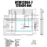 128X64 SPI Graphic LCD Module ST7565R With White Side Backlight HTM12864-7