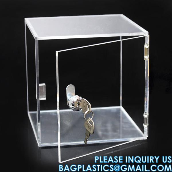 Quality Storage Organizer Box Containers, Acrylic Box With Lock, Toy Display Case Box, Lucite Storage Box Container for sale