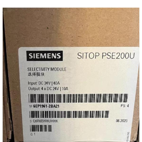 Quality SIEMENS	6EP1961-2BA21 SITOP PSE200U 10 A selectivity module 4-channel input: 24 V DC/40 A output: 24 V DC/4x 10 A thresh for sale