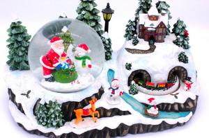 China Christmas Holiday Music Box with snow globe wholesale