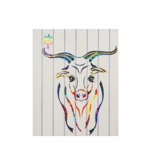 China Chinese Culture Zodiac Colorful Animal Paintings , Twelve Animals Ox Wall Arts For Home on sale