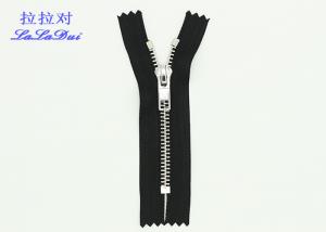 China Aluminum Closed Ended Metal Zips , Bulk Metal Zippers For Cotton Coat And Winter Clothes wholesale