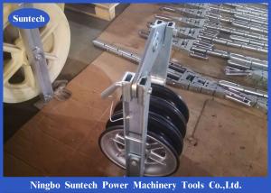 China Overhead Power Line Triple Aluminum Wheel Conductor Stringing Blocks wholesale