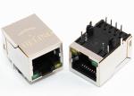 THT Soldering Right Angle RJ45 8 Pin Connector Tab Down For PC Mainboard