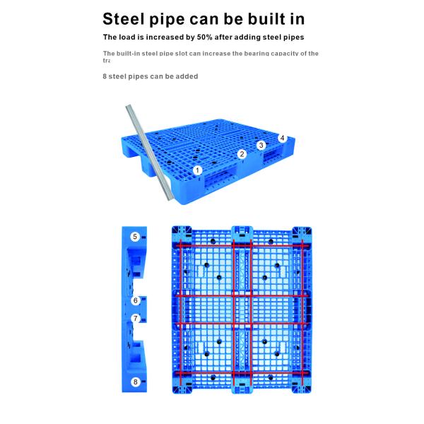 4-Way Entry Disposable Plastic Pallet Wrap with 6 Runners ISO9001 Endorsed and Sturdy