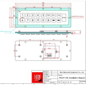 17 Keys Metal KeyPad Stainless Steel Industrial Numeric Keypad Customized