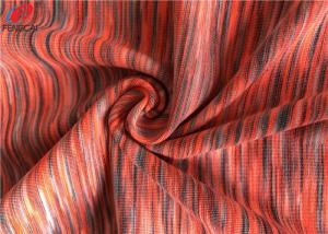 China melange Weft Knitted Fabric Polyester Spandex Yarn Dyed Fabric For Sportswear on sale