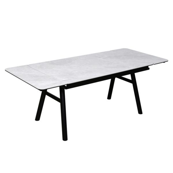 1400mm Length Ceramic Top Extendable Dining Table With Iron Base