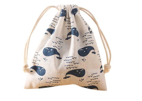 Quality Canvas Drawstring Cinch Bag , Recyclable String Gym Bag 16×14 CM for sale