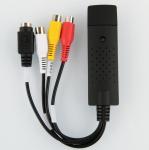 Black Cable Cubby Box , One Way USB Video Single Channel AV Signal Capture Data
