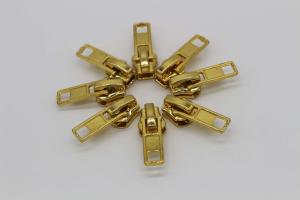 China Garment Unique Gold Double Metal Zipper Pulls Slider Jacket Zipper Replacement wholesale