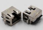 Offset / PIP PCB RJ45 Jack 90 Degree , PCB Modular Jack With EMI Gasket
