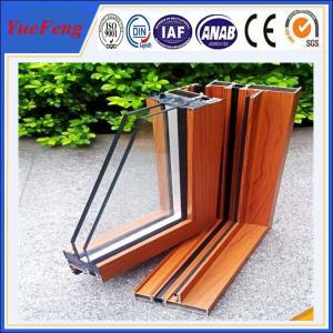 China Popular wooden grain aluminium extrusion profile for sliding window &amp; door wholesale