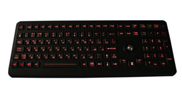Quality Industrial  illuminated  backlight medicalkeybord  with  optical trackball for sale