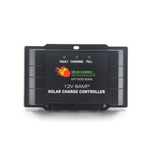 Black Intelligent Pwm Solar Charge Controller IP67 8A 12V 24V Solar Charge Controller