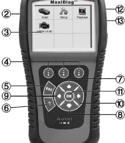 Autel Maxidiag Elite MD701 4 System(engine, transmission, ABS,airbag) with DS molden for Asian Cars