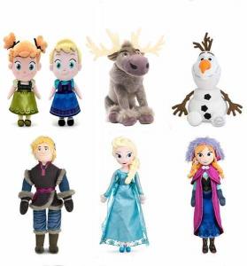 China Disney Frozen Family Full Set Characters Cartoon Stuffed Plush Toys For Collection on sale