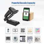 Ergonomic Handheld Wireless Barcode Scanner 1D 2D Bar Code Scanner with Base