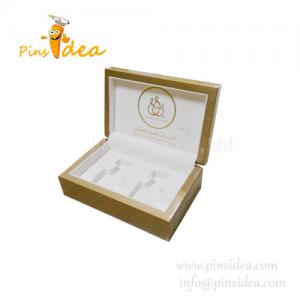 China Custom Made MDF Wood Perfume Gift Box, Foil Stampled Logo on sale
